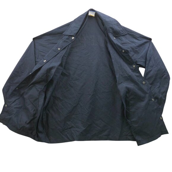Champion Mens Coach Jacket Medium Middletown Crew Shacket Button Up Navy Classic - Picture 3 of 11
